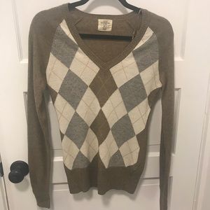 Argyle V-neck Sweater